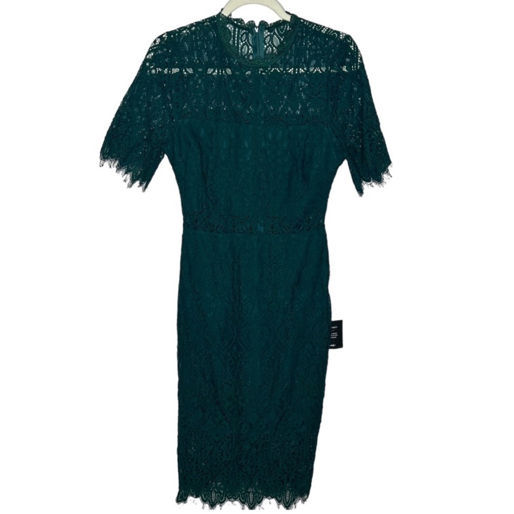 Lulus Remarkable Forest Green Lace Dress-medium